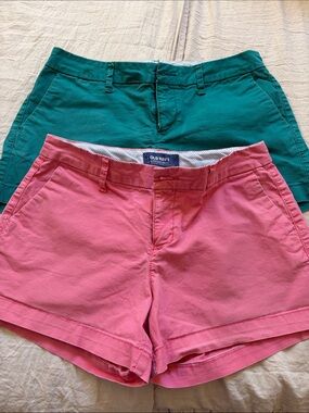 Old Navy Pink and Teal Chino Shorts Set